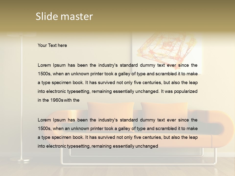 Orange Home Decorative PowerPoint Template