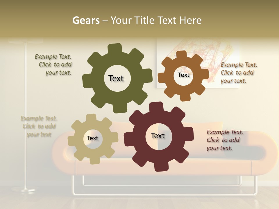 Orange Home Decorative PowerPoint Template