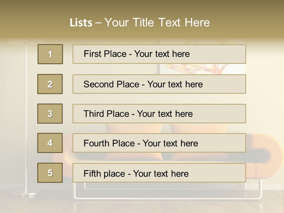Orange Home Decorative PowerPoint Template