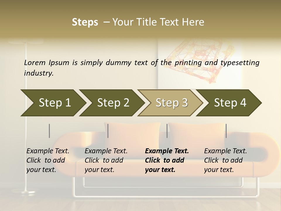 Orange Home Decorative PowerPoint Template