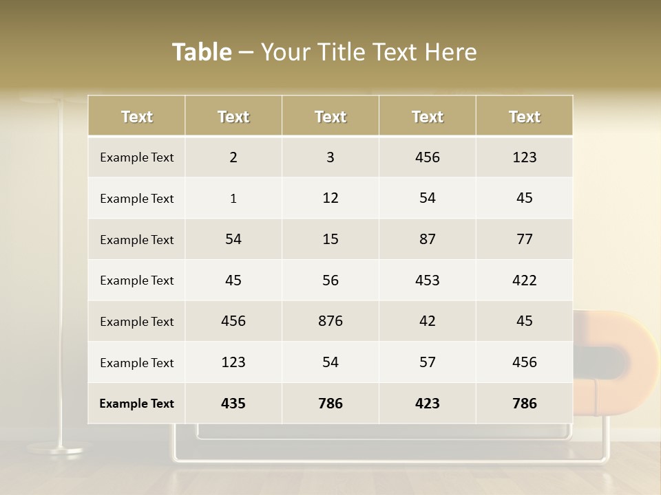 Orange Home Decorative PowerPoint Template