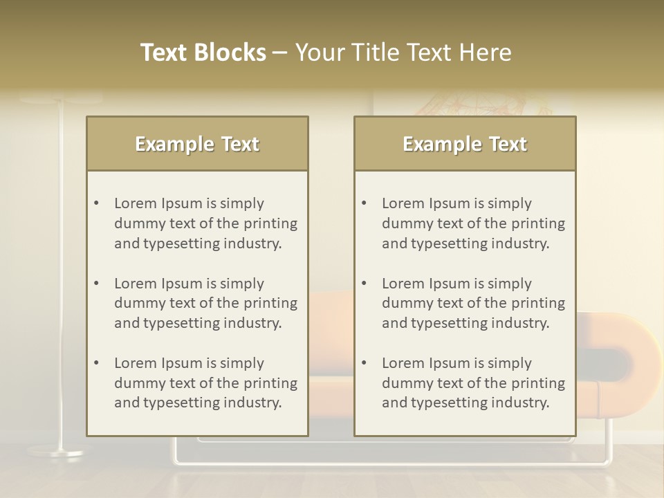 Orange Home Decorative PowerPoint Template