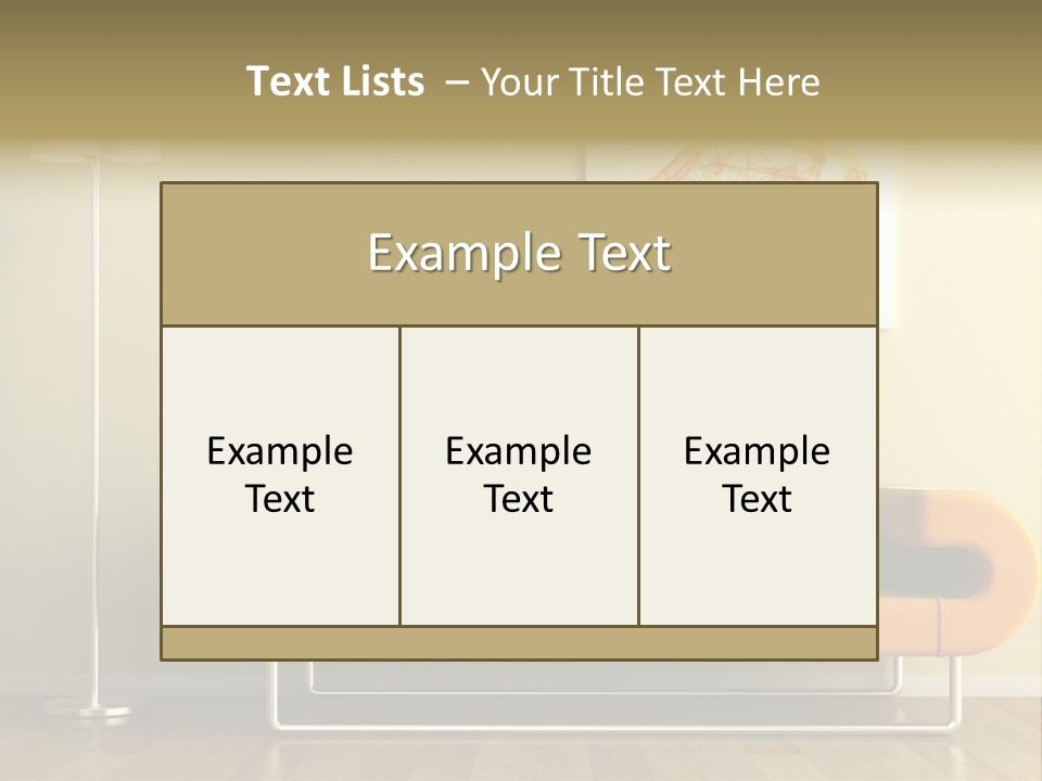 Orange Home Decorative PowerPoint Template
