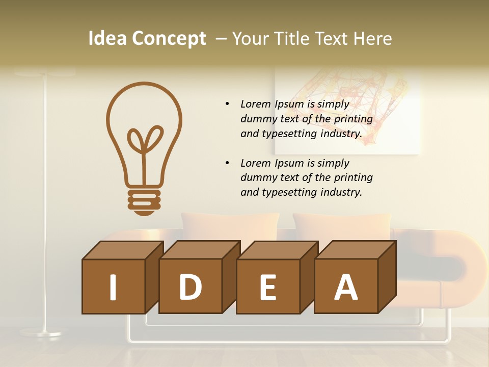 Orange Home Decorative PowerPoint Template