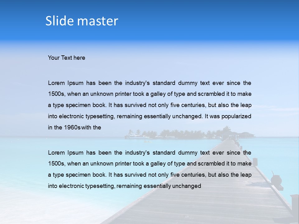 Island Coastline Sky PowerPoint Template