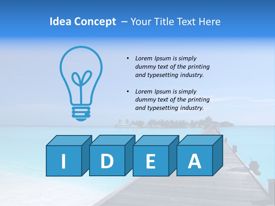 Island Coastline Sky PowerPoint Template