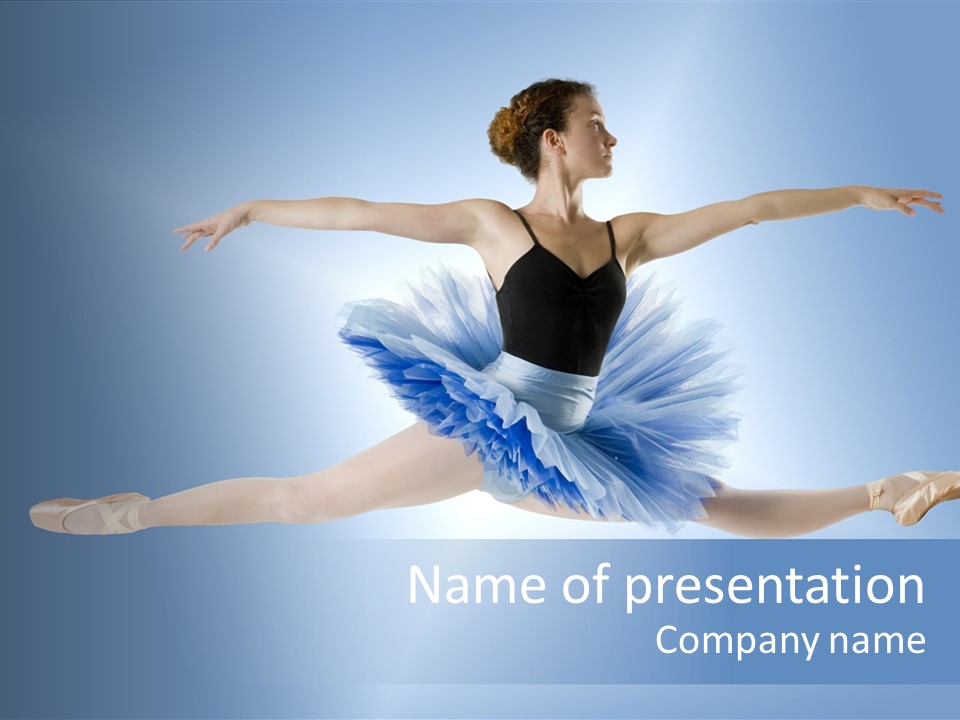 Gymnastics Woman Ballerina PowerPoint Template