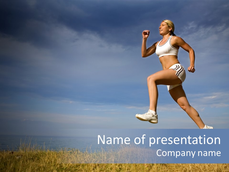 Workout Action Shoes PowerPoint Template