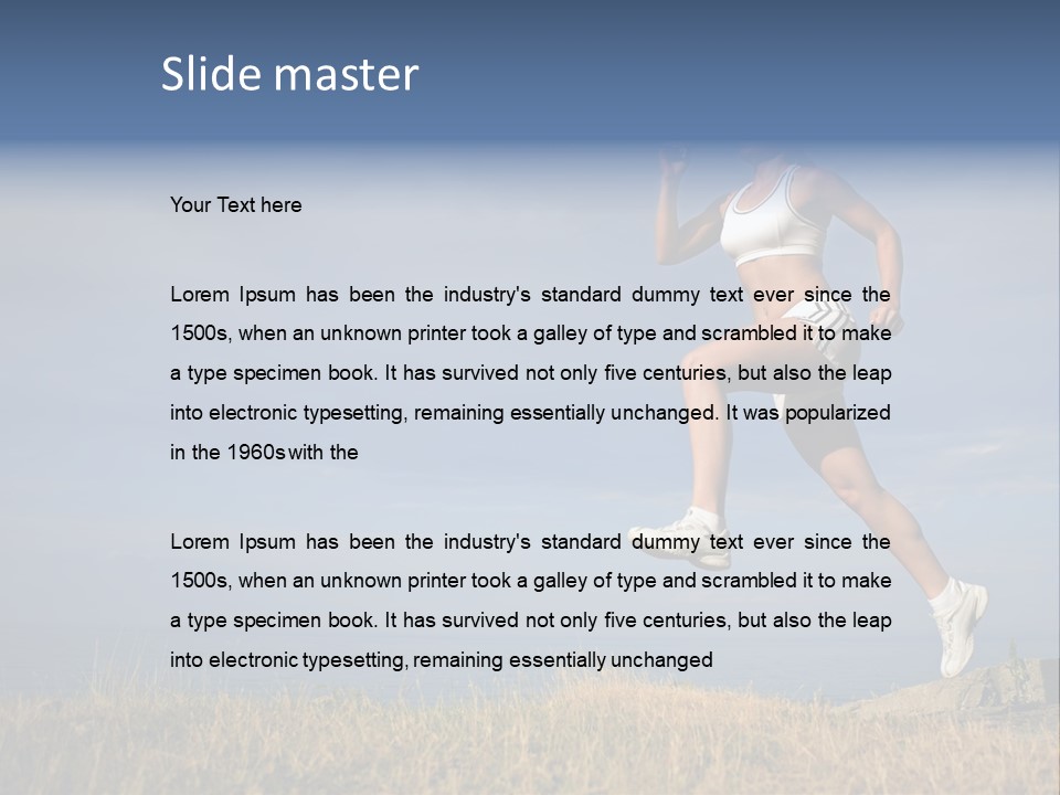 Workout Action Shoes PowerPoint Template