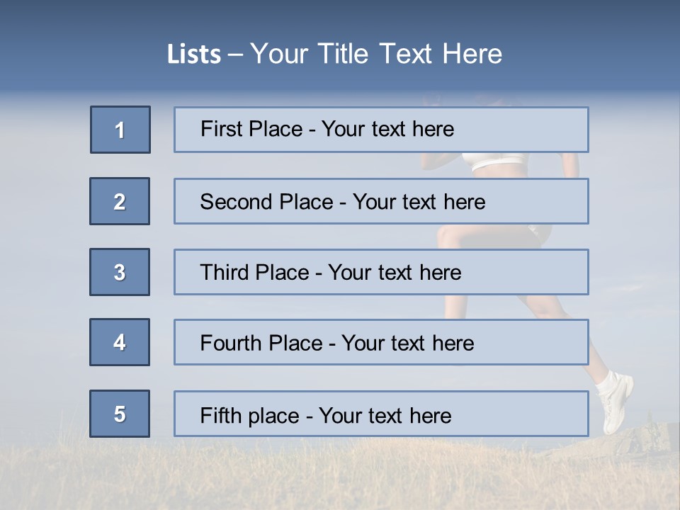 Workout Action Shoes PowerPoint Template