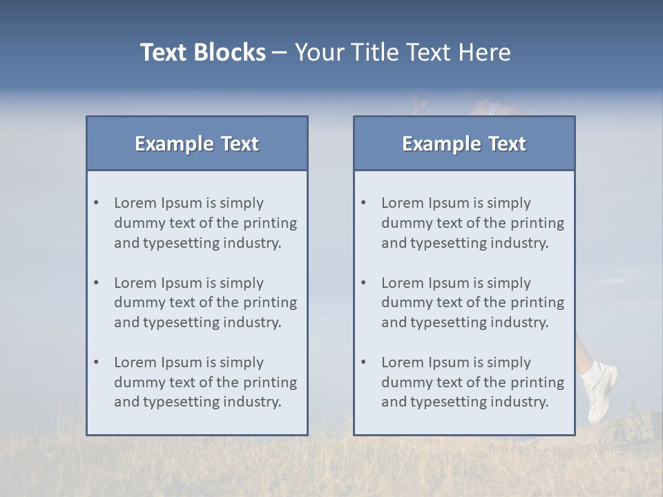 Workout Action Shoes PowerPoint Template