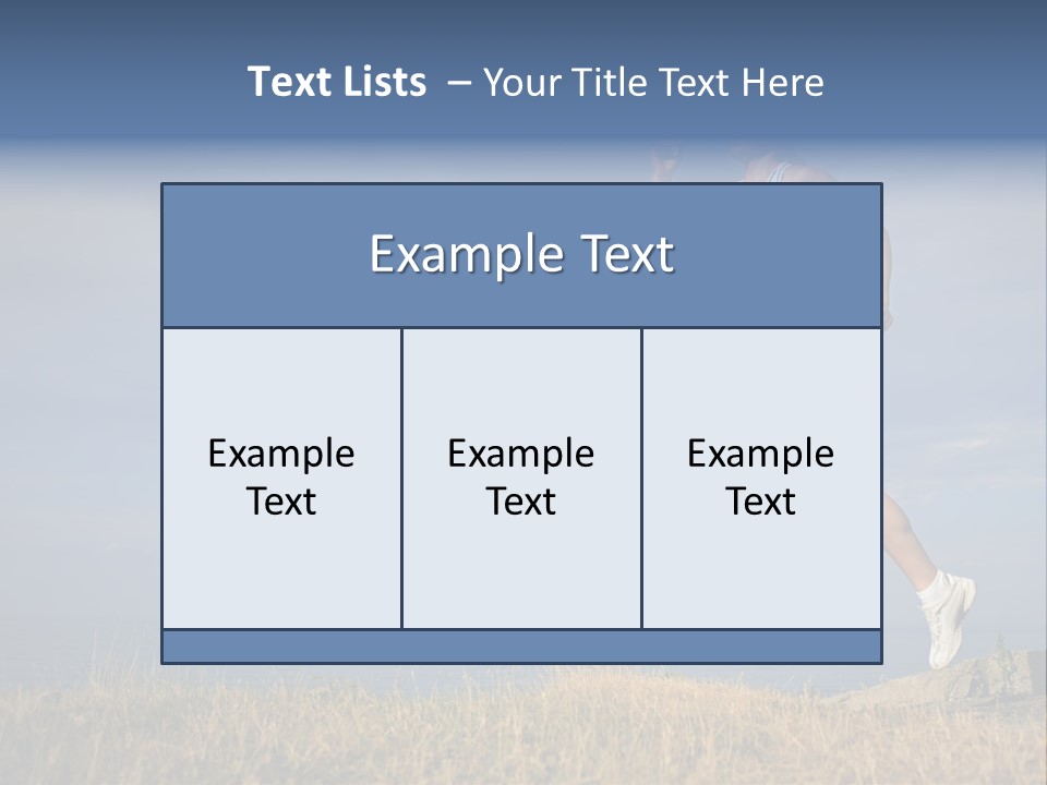 Workout Action Shoes PowerPoint Template