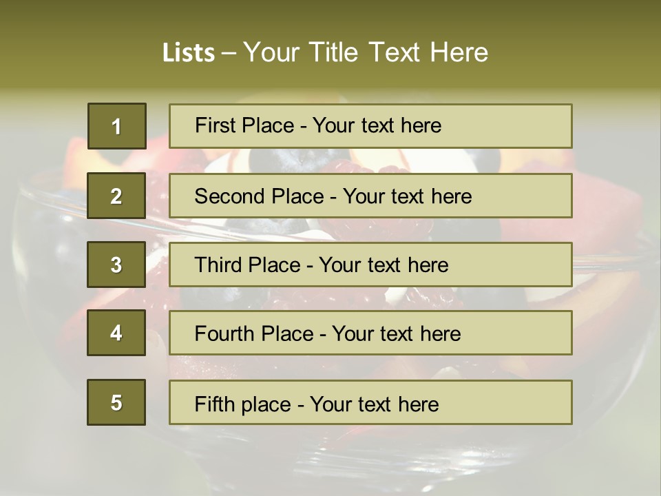 Summer Tropical Fruitsalad PowerPoint Template