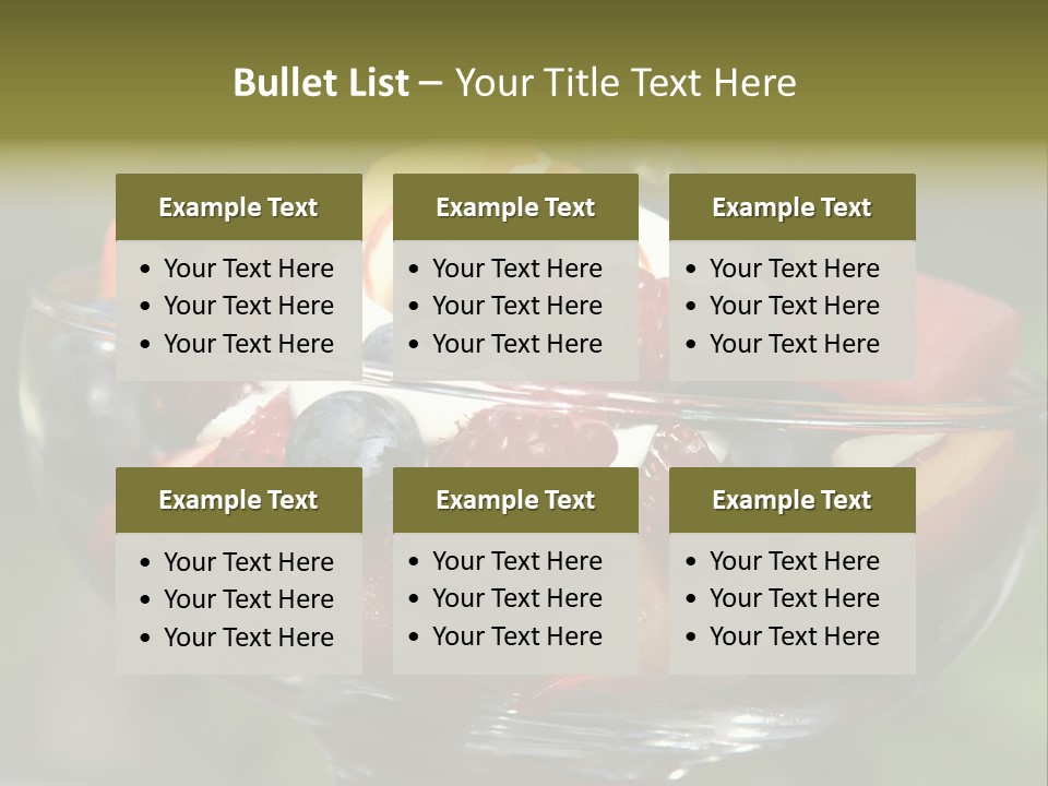 Summer Tropical Fruitsalad PowerPoint Template