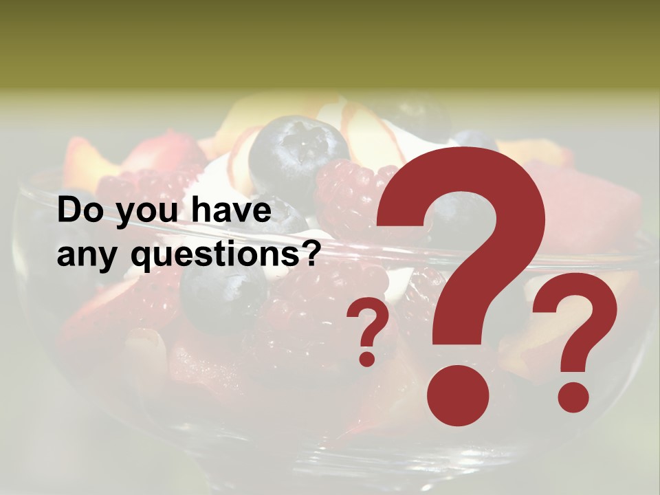 Summer Tropical Fruitsalad PowerPoint Template