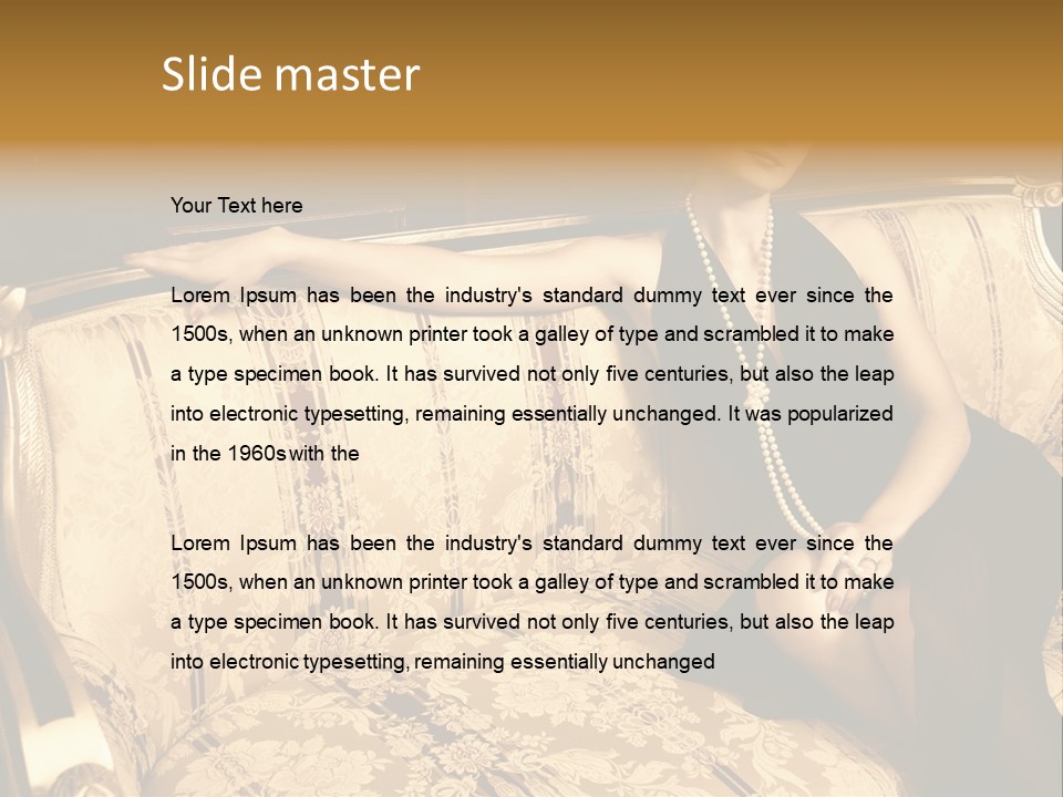 Vintage Pretty Pose PowerPoint Template