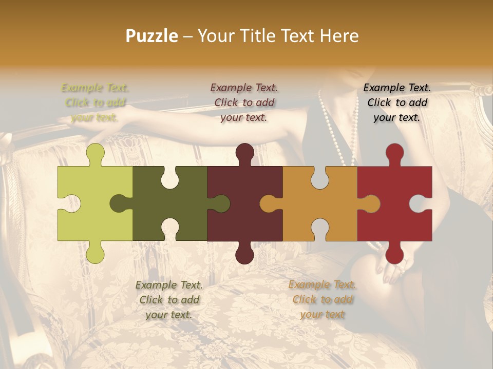 Vintage Pretty Pose PowerPoint Template