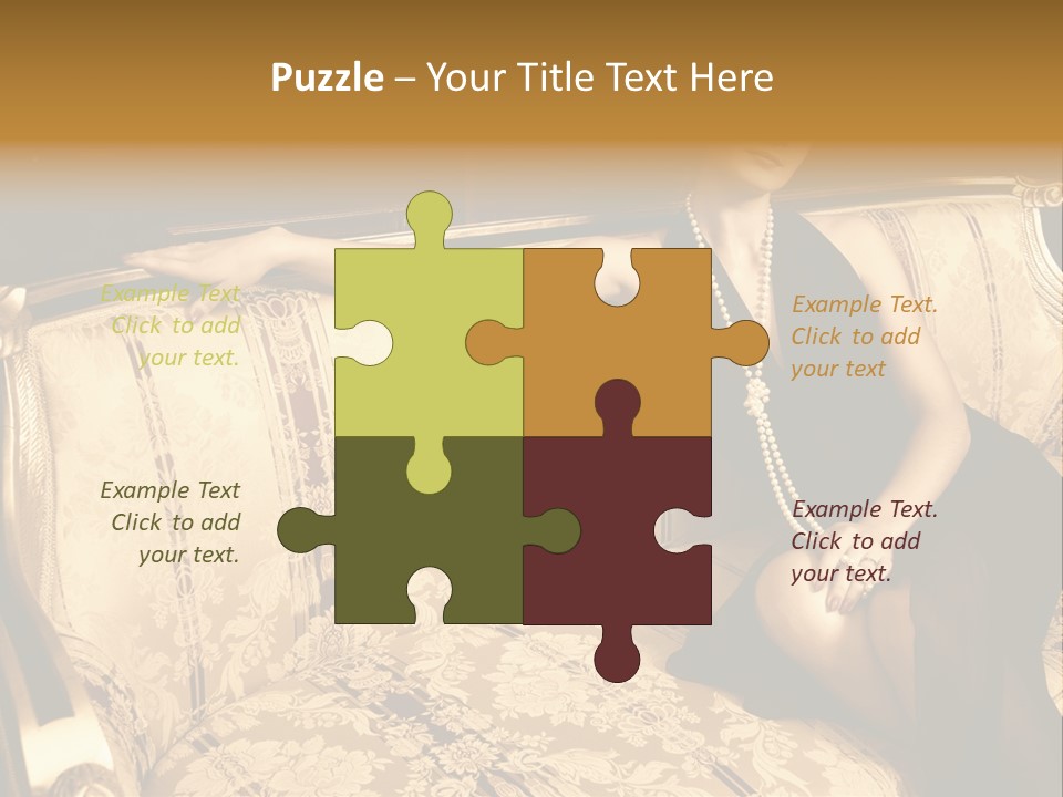 Vintage Pretty Pose PowerPoint Template