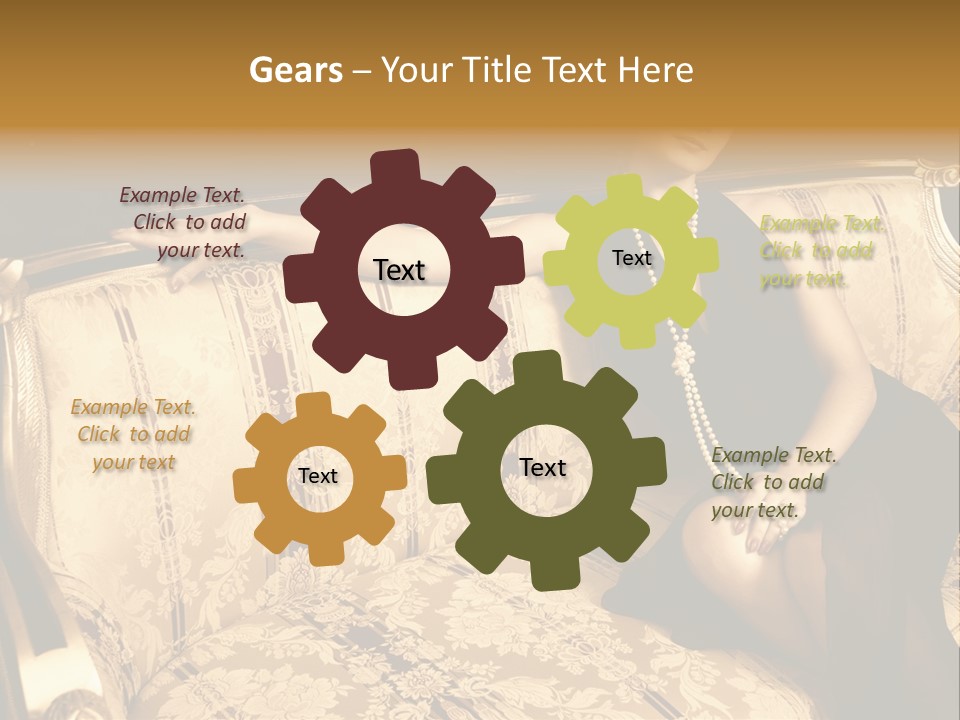 Vintage Pretty Pose PowerPoint Template