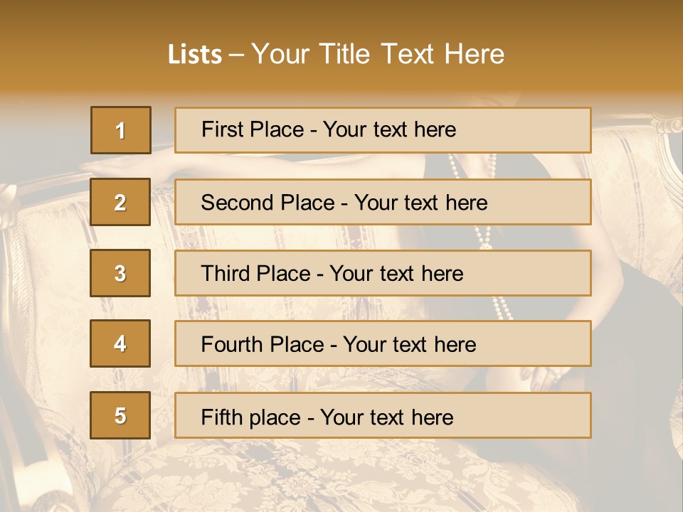 Vintage Pretty Pose PowerPoint Template