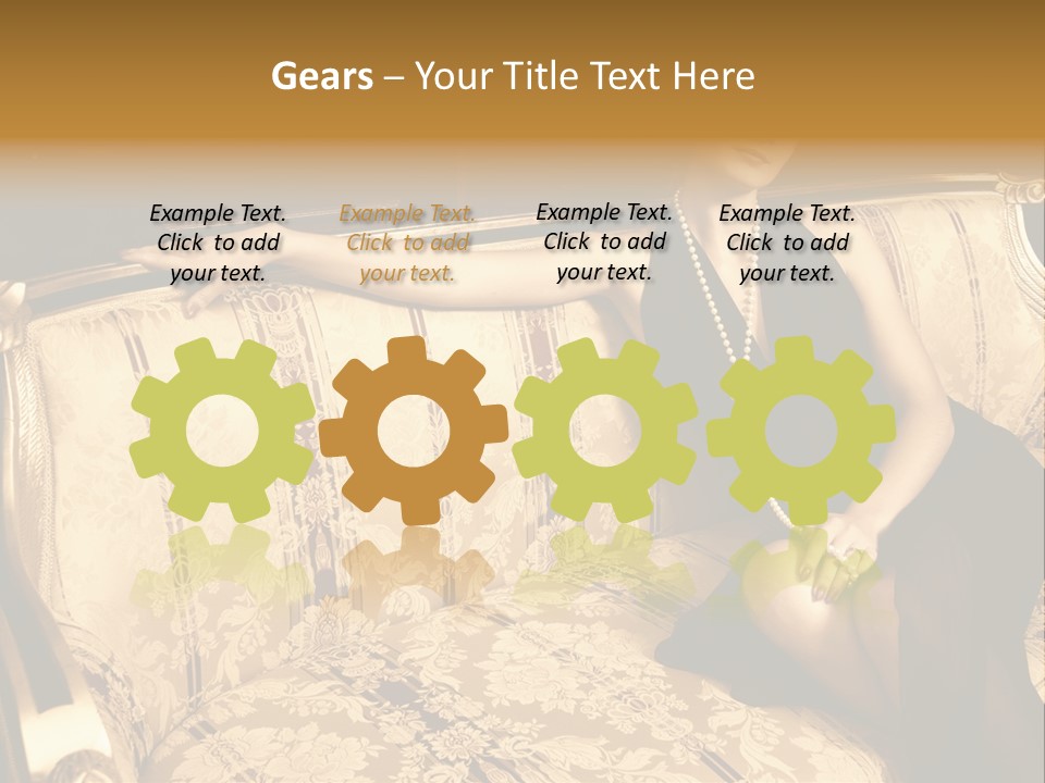 Vintage Pretty Pose PowerPoint Template