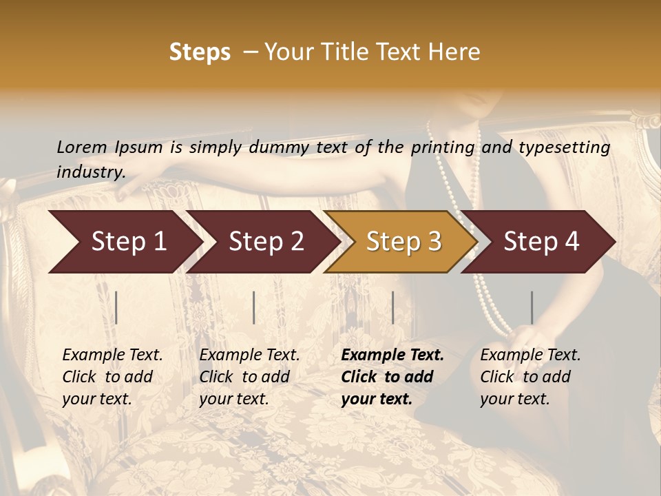 Vintage Pretty Pose PowerPoint Template