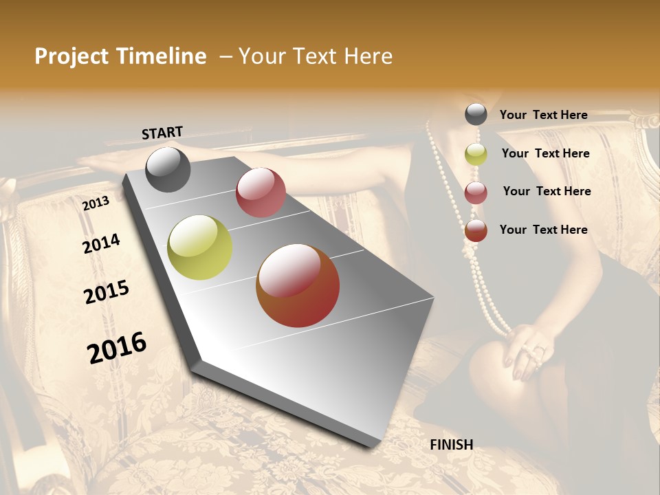 Vintage Pretty Pose PowerPoint Template