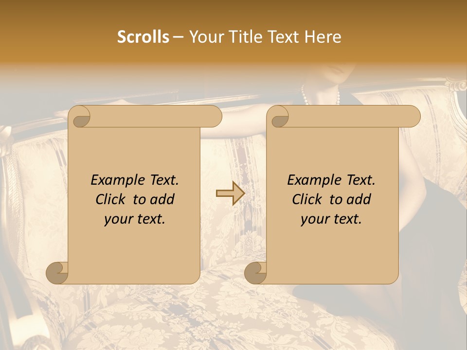 Vintage Pretty Pose PowerPoint Template