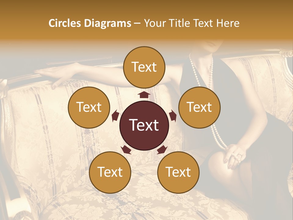 Vintage Pretty Pose PowerPoint Template