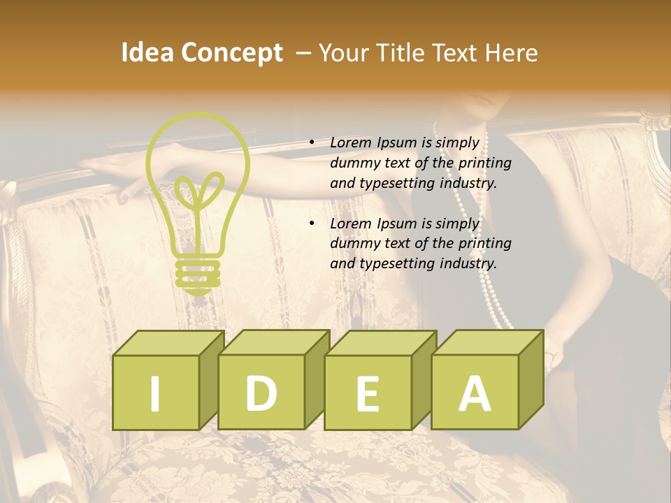 Vintage Pretty Pose PowerPoint Template