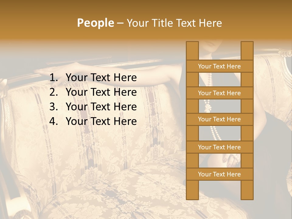 Vintage Pretty Pose PowerPoint Template