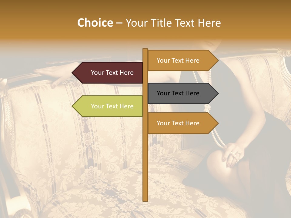 Vintage Pretty Pose PowerPoint Template