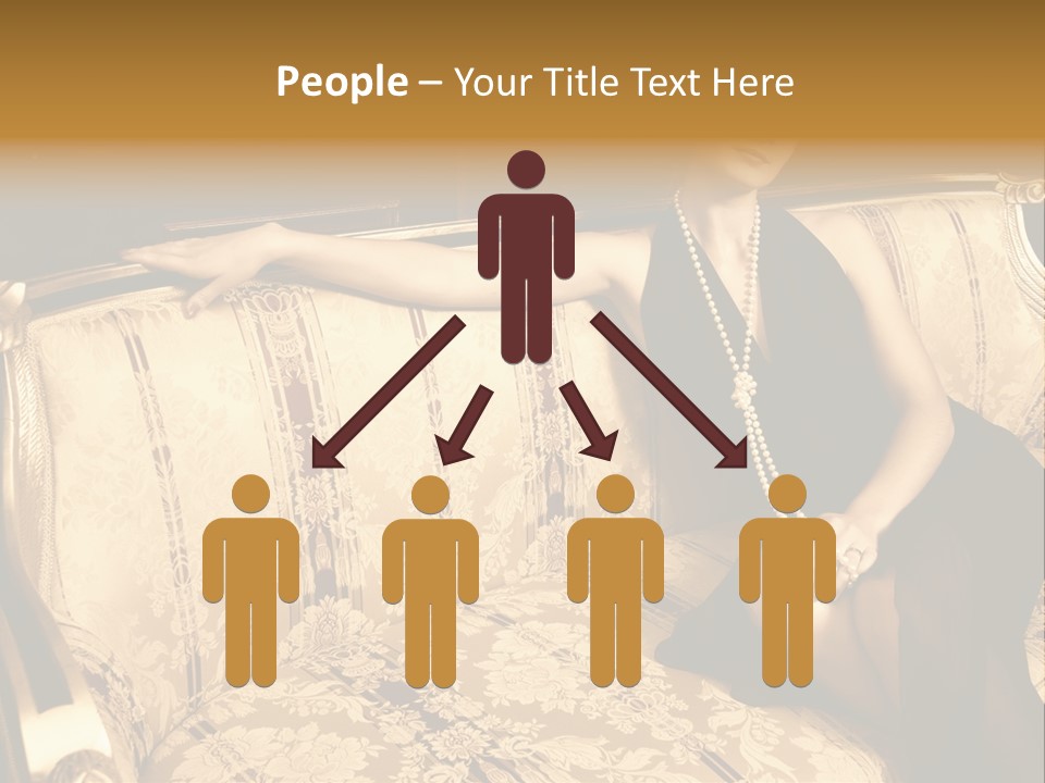 Vintage Pretty Pose PowerPoint Template