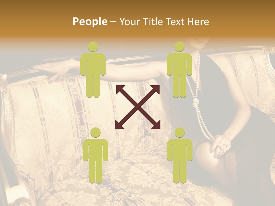 Vintage Pretty Pose PowerPoint Template