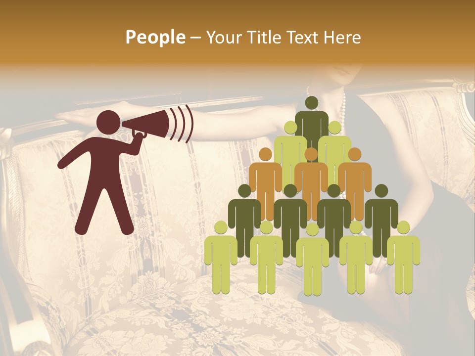 Vintage Pretty Pose PowerPoint Template