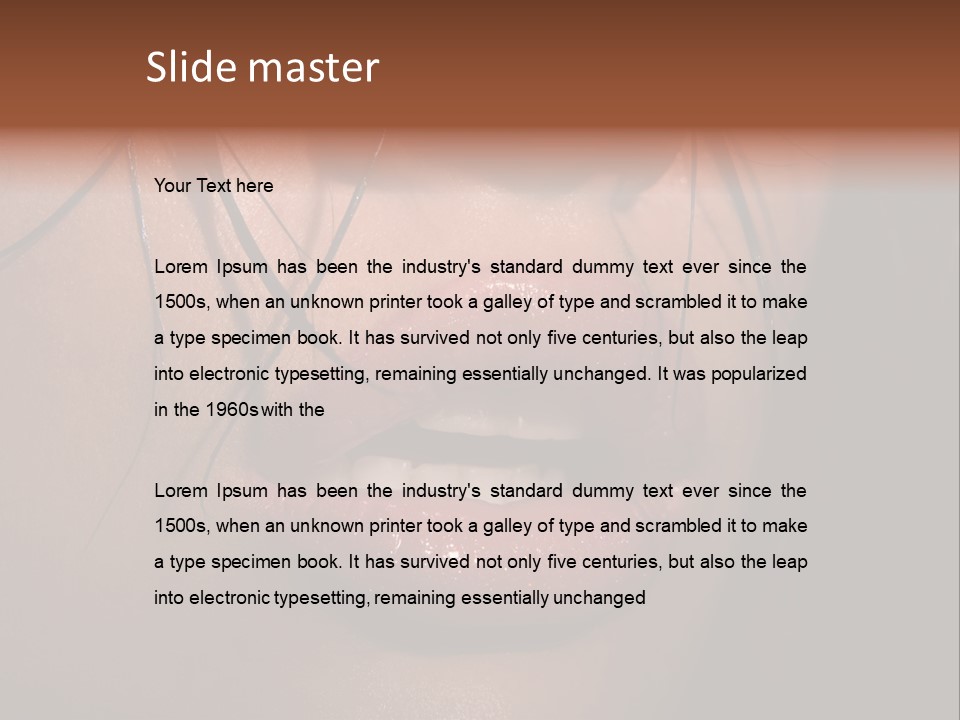 Woman Lips PowerPoint Template