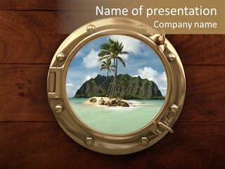 Cruise Ship Porthole PowerPoint Template