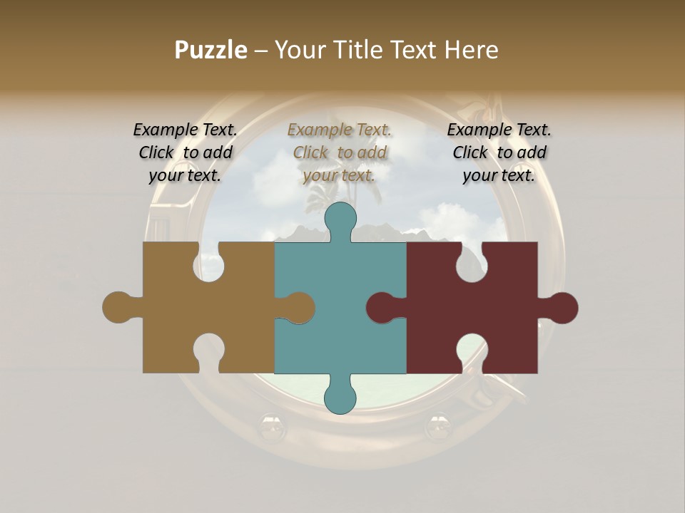 Cruise Ship Porthole PowerPoint Template