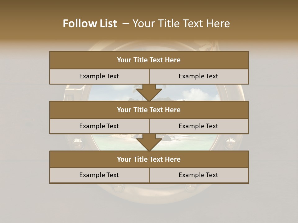 Cruise Ship Porthole PowerPoint Template