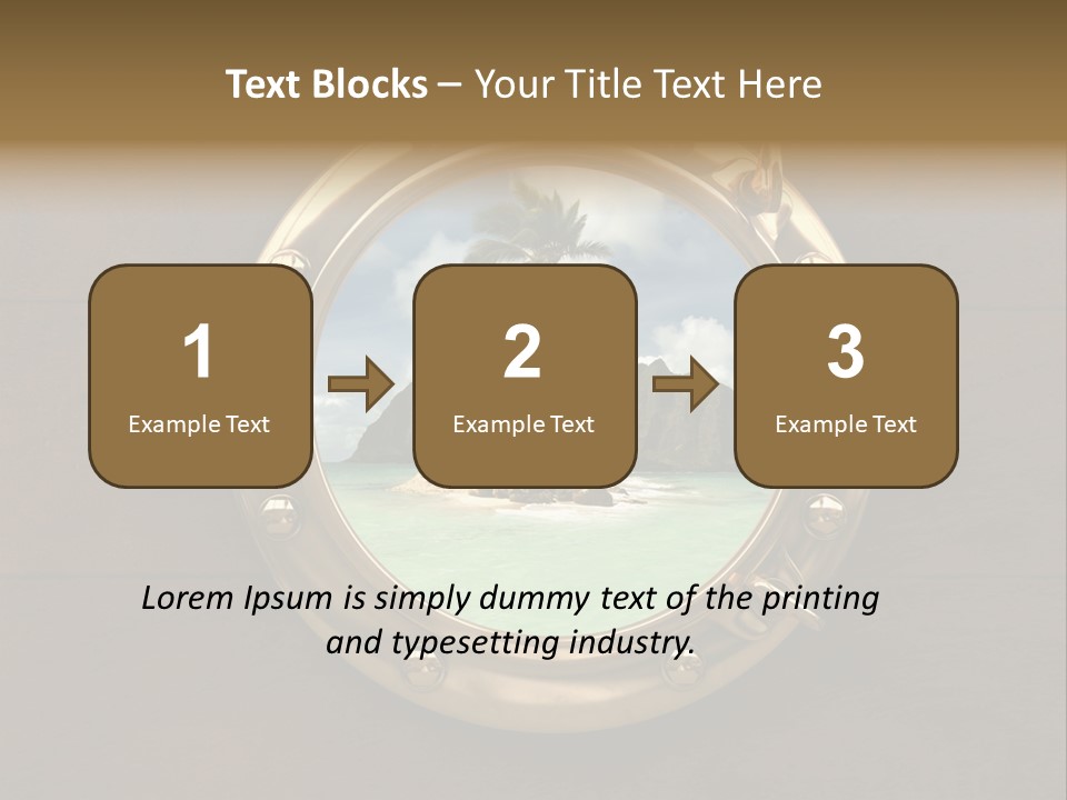 Cruise Ship Porthole PowerPoint Template