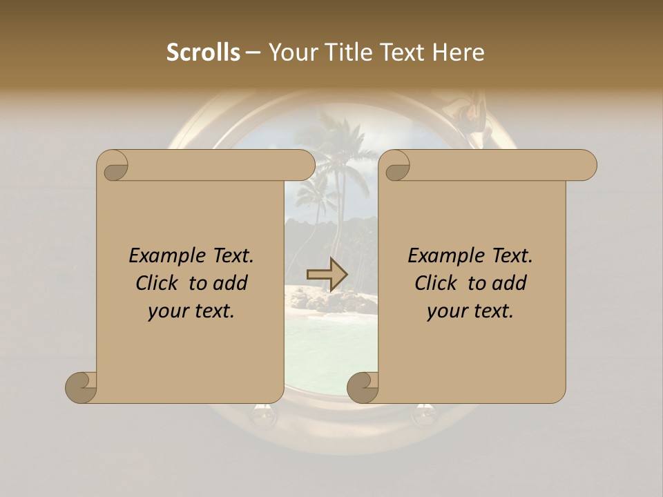 Cruise Ship Porthole PowerPoint Template