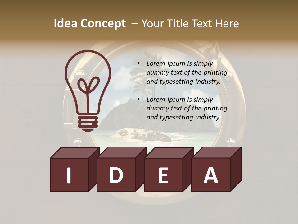 Cruise Ship Porthole PowerPoint Template