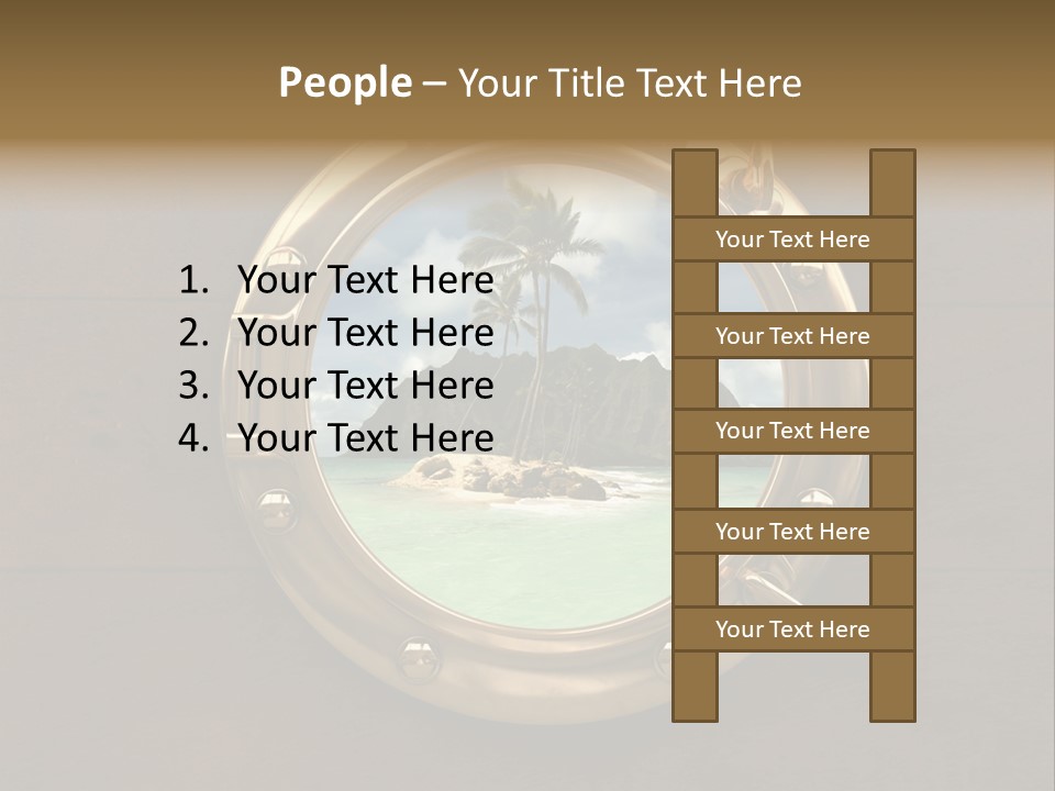 Cruise Ship Porthole PowerPoint Template