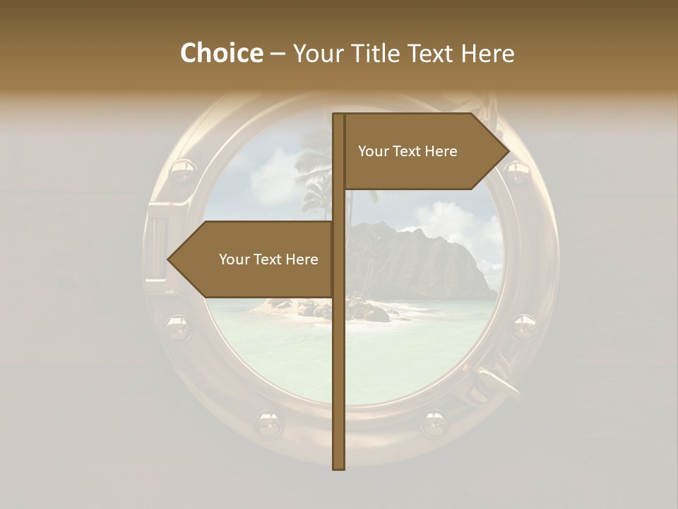 Cruise Ship Porthole PowerPoint Template