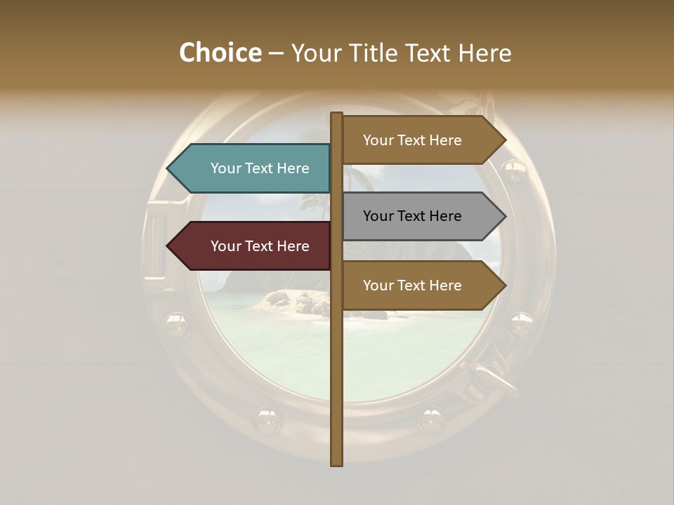 Cruise Ship Porthole PowerPoint Template