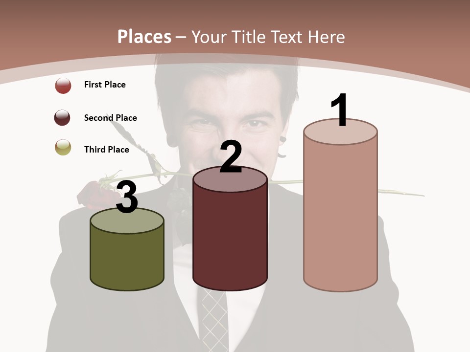 Man With A Rose PowerPoint Template
