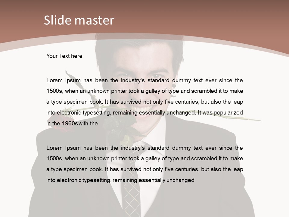 Man With A Rose PowerPoint Template