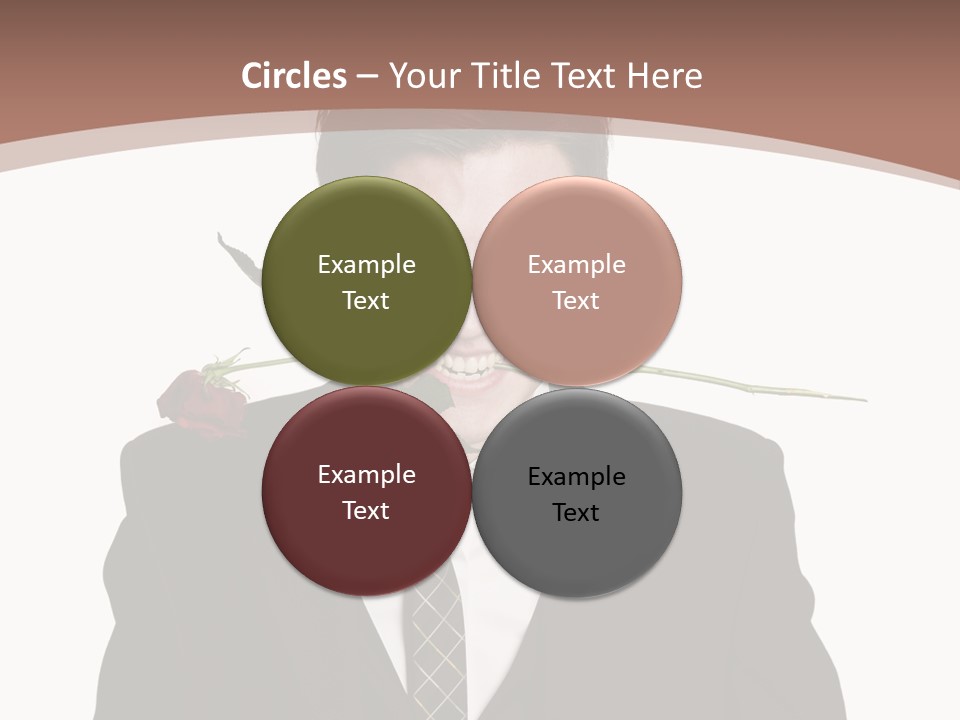 Man With A Rose PowerPoint Template