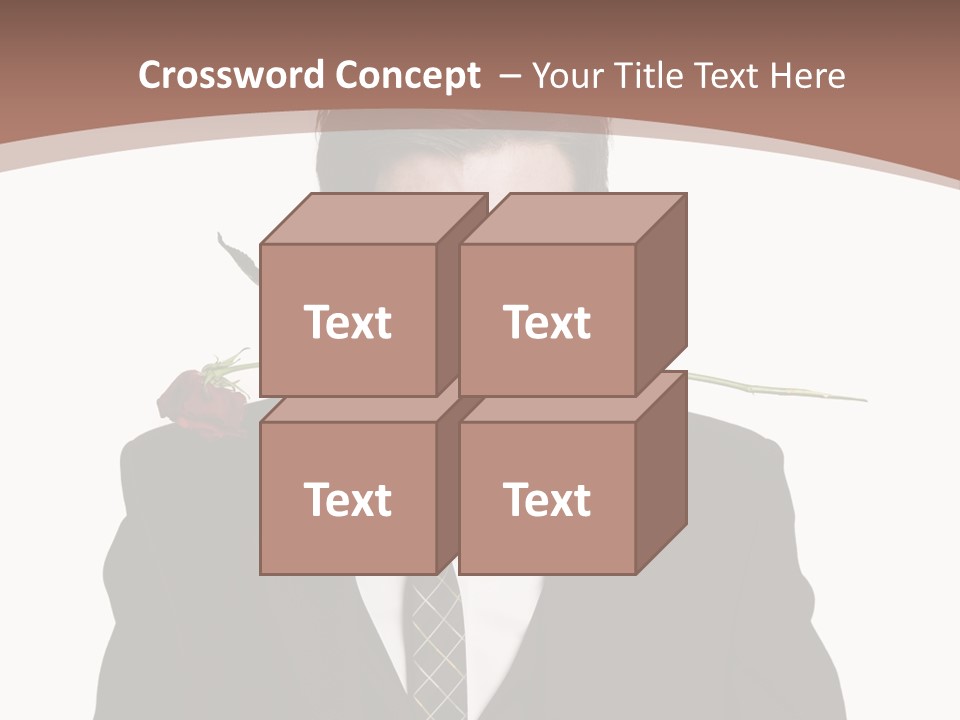 Man With A Rose PowerPoint Template