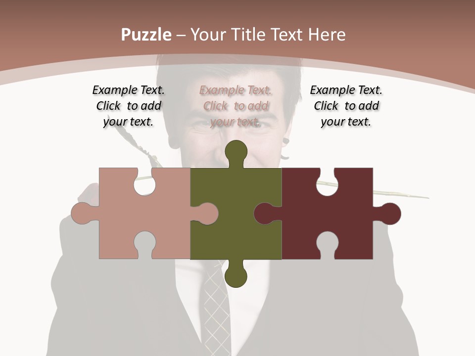 Man With A Rose PowerPoint Template